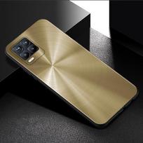 Juodas dėklas, skirtas Realme 8 C21 5 6 7 Pro C3 XT GT Master Explorer 7i X50 C11 C21Y C20A X7 dangtelio tamsaus šlifuoto metalo tekstūros raštas Realme 8 brown