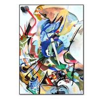 Įžymus menas Vintažinis Wassily Kandinsky drobės tapybos plakatas ir spaudinys Quadros sienos paveikslas, skirtas gyvenamojo kambario namų dekoravimui Cuadro 60X90cm Unframed blue