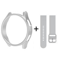 Dėklas + apyrankė, skirta Samsung Galaxy Watch 4/5/5Pro/6 40mm 44mm 45mm PC tuščiavidurio dangčio apsauginis buferio apvalkalas, skirtas laikrodžio 4/6 klasikiniam dirželiui Galaxy Watch 6 44mm