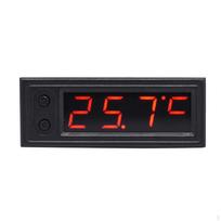 Automobilio automobilio laikrodžio temperatūros įtampos monitoriaus skydelio matuoklis LED skaitmeninis ekranas Compact Premium raudona