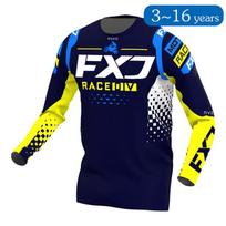 vaikas Motocross Jersey lenktynės Visureigis dviratis MX Enduro MOTO Motociklas berniukas mergaitė vaikas 5 6 7 8 9 10 11 12 13 14 15 16 M-Jersey-kid blue