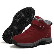 TUINANLE Couple Snow Boots Juodi batai moterims Žieminiai pliušiniai šilti batai su platforma Neslystantys vyriški laipiojimo batai 39 raudona