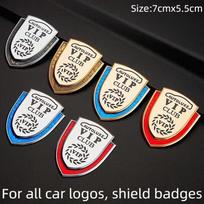 1vnt automobilio lipdukas priekinio galinio bagažinės ženklelio emblema, skirta VIP MG Skoda Mazda Suzuki logotipui Ca/dillac auksas/gelsvai ruda