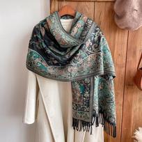 Mados prabangus prekės ženklas Žiemos Pončas Šalikas Moterims Didelė Skara Pashmina Hidžabas Foulard Skara Dizainas Pončo Galvos Šalikai black