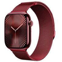 „Milanese Loop“ dirželis „Apple Watch Ultra“ 49 mm, 10, 9, 8, 7, 46 mm, 42 mm, 45 mm, 41 mm magnetinei apyrankei, „iWatch 6, 5, 4, SE“, 44 mm, 40 mm diržui 42/44/45mm brown