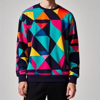 Rudens megztinis vyrams Geometrinis grafinis spaudinys Ilgomis rankovėmis Viršutiniai drabužiai Per didelis Apvalia kaklo iškirpte Golfo megztinis Laisvalaikio vyriškas megztinis 6XL blue
