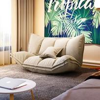 Modernaus japoniško stiliaus grindų tinginio sofa-lova su atlošu ir porankiais, 5 padėčių reguliuojama, sulankstoma laisvalaikio sofa-lova, skirta vaizdo žaidimams, grindų kėdė