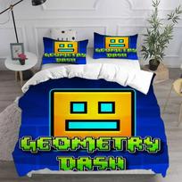 3D Geometry Dash Patalynės Komplektai Antklodė Užpildyta Antklodė Lovos Užtiesalas Antklodės Užvalkalas Pagalvių Užvalkalų Komplektai Miegamojo Dekoracija Namų Tekstilė 70x133cm 2pcs yellow