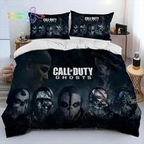 Žaidimas Call of Duty Žaidėjo Pūkinė Antklodė Patalių Komplektas Viengulis Dvivietis Pilnas Karalienės Karališko Dydžio Lovos Komplektas Suaugusiems Vaikams Miegamojo Patalių Dovana EU Single 135x200cm gray