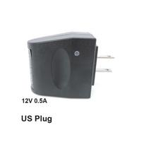 AC 220V į DC 12V 0.5a 1a 2a Automobilinio cigarečių degiklio adapteris EU kištukas Automobilio priedų keitiklis Interjero dalys Juodas 12V 0.5A-US gray