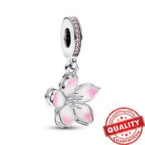 Madingas Sterlingo Sidabro Rožinės Našlaitės Žiedo Pakabukas Tinka Originaliai Apyrankei 925 Sidabras Mėlynas Drugelio Pakabukas Fine Jewelry Dovana white