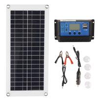 100A saulės panelių rinkinys 40W Dvi moteriškos USB jungtys IP65 atsparumas vandeniui 5-in-1 monokristalinis silicis black