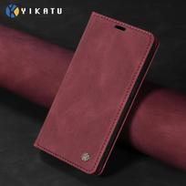 Dėklai, skirti Sony Xperia 1 5 10 III IV V VI Dėklas Coque Coque Flip Wallet Phone Covers Sunjolly, skirtas Sony Xperia 10 VI Case Sony Xperia 1 VI vyno raudonos spalvos