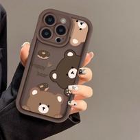 Mielas meškiuko telefono dėklas iPhone 13 dėklams iPhone 11 15 Pro Max 16 14 12 XR XS X 7 8 Plus SE 15promax minkštas silikoninis Fundas dangtelis For iPhone 15 Pro