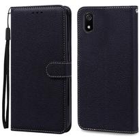Telefono dėklas Xiaomi Redmi 7A 7 A Matinis TPU Minkštas dangtelis Odinė piniginė Atverčiamas dėklas Xiomi Redmi 7A Redmi7A Dėklas Fundas Bamperis For Redmi 7A juoda