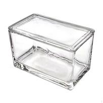 Laboratorinis stiklinis dažymo indelis stikleliams su dangteliu, mėginio laikiklis, talpykla 950ml white