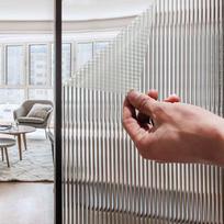 Stiklo plėvelė Langų privatumo plėvelė Matinė langų vinilo plėvelė 3D dekoratyviniai langų lipdukai Neklijuojama Vonia Svetainė 30x100cm gray