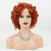 Sintetiniai šviesūs trumpi garbanoti plaukai su kirpčiukais Afro perukas su tamsiais šaknimis moterims, elastingi garbanai, kasdienis mamos perukas, Cosplay 12inches beige