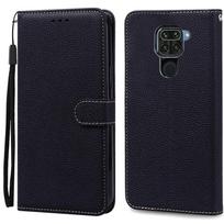 Dėklas Redmi Note 9, minkštas TPU odinis piniginės telefono dėklas Xiaomi Redmi Note 9 Note9, atverčiamas dėklas Redmi Note 9 viršelis For Redmi Note 9 juoda