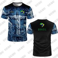 Vasaros Nauji Brazilijos Jėzaus Futbolo Marškinėliai Wifru Lauko Futbolo Treniruočių Apranga Moteriški ir Vyriški Marškinėliai Laisvalaikio Sportiniai Viršutiniai Drabužiai S gray