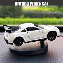 Spyruoklinis Drift Automobilio Prietaisų Skydelio Žaislas Supamas Automobilio Interjero Dekoras Drift White yellow