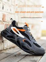 Unisex Summer Steel Toe Work Shoes: Lightweight, Anti-Smash, Anti-Puncture, Wear-Resistant Sole