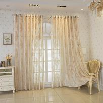 Prancūziškos retro žalios tiulio užuolaidos, princesės stiliaus, lengvo prabangos, permatomos langų užuolaidos 140*245CM beige