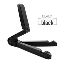 Nešiojamas sulankstomas telefono ir planšetės stovas iPad ir tiesioginėms transliacijoms black
