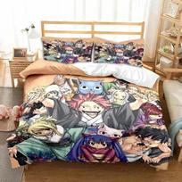 3D Anime Fairy Tail Patalynės Komplektas Lova Trijų dalių Komplektas Antklodės Užvalkalas Viengulė Dvigulė Lova Karalienės Dydžio Antklodės Užvalkalų Komplektas Suaugusiųjų Vaikų Miegamasis 70x133cm 2pcs
