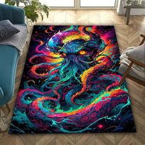 Spalvotas aštuonkojo rašto kilimas Svetainės Miegamojo Sofos Kilimėlis Biuro Didelio Ploto Dekoruojantis Kilimas Modernus Dekoruojantis Kilimas Greitas Pristatymas 40x60cm (16x24in) black