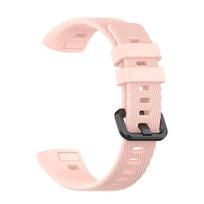 Sportiška silikoninė apyrankė Huawei Band 3 Band 4 Pro laikrodžiui, originali minkšta dirželis-apyrankė Huawei Band 3 Pro laikrodžiui For Huawei Band 3 rožinė