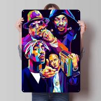 E-Eminem Metaliniai plakatai Roko muzikos plakatai Žaidėjų kambario dekoracija Vyras Retro skardos ženklas sienų meno dekoravimui Meno muralai Namai 7.9x11.8In(20x30cm)