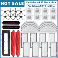 Suderinamas su Roborock S7 Max Ultra / S7 MaxV Ultra / S7 Pro Ultra priedais Atsarginės dalys Pagrindinis šoninis šepetėlis Filtras Mopas Dulkių maišelis