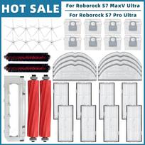 Suderinamas su Roborock S7 Max Ultra / S7 MaxV Ultra / S7 Pro Ultra priedais Atsarginės dalys Pagrindinis šoninis šepetėlis Filtras Mopas Dulkių maišelis