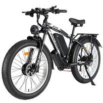 Elektrinis dviratis suaugusiems Philodo H8 26  3000W variklis 48V 26AH visureigis elektrinis dviratis 21 pavara didžiausias greitis 55 km/h maksimali apkrova 150 kg mėlynas balta