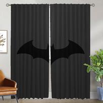 B-Batmanes Tiulis Miegamojo Pertvarai Svetainės Užuolaidos Elegantiškos Kambario Užuolaidos 2 Vnt. Atspalviai Helovino Dekoracija Virtuvė W50xH70cmx2pcs-CL