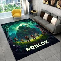 3D Animacinis R-Robloxs Žaidimo Kilimas Kilimas Žaidimų Kambariui Miegamajam Svetainei Sofai Namų Durų Kilimėlis Dekoras, Plotinis Kilimas Neslystantis Grindų Kilimėlis Dovana 40x60cm