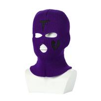 New Full Face Cover Ski Mask Hat 3 Holes Balaclava Army Tactical CS Windproof Knit Beanies Bonnet Winter Warm Unisex Cap blue