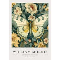 Neutralus William Morris drugelio augalo meno retro meno kūrinys plakatai spaudiniai drobės tapyba sienos meno paveikslas svetainė namų dekoras 30x45cm No Frame beige