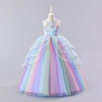 Mergaičių Princesės Gėlininkės Suknelė Šventei Vestuvėms Kostiumai Nėriniai Ilgas Suknelė su Kaspinėliu Vaikams Vestidos Gimtadienio Ceremonijos Drabužiai 160cm white