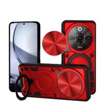For Nubia Focus Pro 5G Z2351N Case Slide Camera Magnetic Ring Stand Protection Back Cover for ZTE Nubia Focus Pro 5G Capa Funda ZTE nubia Focus Pro raudona