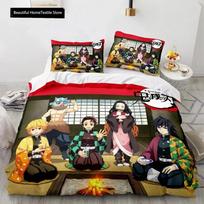 Demon Slayer 3D patalynės kolekcija Anime antklodės užvalkalas pagalvių užvalkalai Viengulis Twin Pilnas Karalienės Karaliaus dydis Berniukams Mergaitėms Berniukų Dovana Namų dekoras AU Single 140x210cm