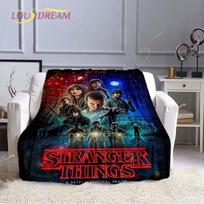 Stranger Things Mėtomas pledas Suaugusiems Animacinis Anime Pledas Madingi Quiltai Namų Biuro Atsitiktinis Vaikų Dovana Namų Dekoras 75x90cm gray