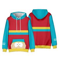 South Park Hoodies, megztiniai vyrams, moterims, unisex, su grafiniais spaudiniais, šaunus gatvės stiliaus hoodie, ilgomis rankovėmis, prakišamas viršus M red