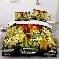 Wwe Eaw Patalynės Komplektas Viengulis Twin Pilnas Queen King Dydžio Imtynių Žaidimo Lovos Komplektas Suaugusiems Vaikams Miegamojo Antklodės Užvalkalų Rinkiniai 3D Spausdinimas 032 AU Single(140*210cm)3pcs