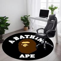 1 vnt. A Bathing Ape biuro apvalus kilimas, po biuro kėdėmis, miegamojo, svetainės namų dekoracija a0926133 100cm by 100cm gray