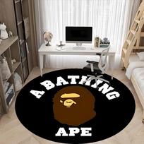 1 vnt. A Bathing Ape biuro apvalus kilimas, po biuro kėdėmis, miegamojo, svetainės namų dekoracija a0926133 120cm by 120cm