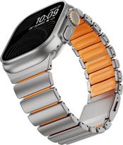 Titano apyrankė Apple Watch Ultra 3 2 Juosta 49mm Series 11 10 46mm Magnetinė apyrankė Iwatch 9 8 7 6 5 4 SE 3 44mm 45mm 44mm 45mm 46mm 49mm&XL(190mm) orange