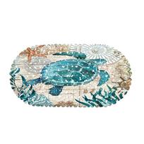 Atsparus vandeniui saugos dušo vonios kilimėlis su siurbtukais Neslystantis grindų kilimėlis viešbučio vonios kambariui voniai virtuvės padėklas Sea turtle 35 * 70CM#1