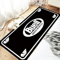 B-Buells Racing Motociklo Kilimas Garažo Kilimėlis Racing Šaunus Moto Eksponavimo Motociklo Eksponavimo Kilimėlis Koridoriaus Neslystantis Namų Dekoro Kilimas 40cm x 120cm white